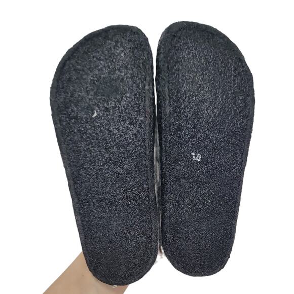 Birkenstock Zermatt Shearling Sabot Slip On Shoes in Black & White Plaid Girls 1 - Picture 5 of 11